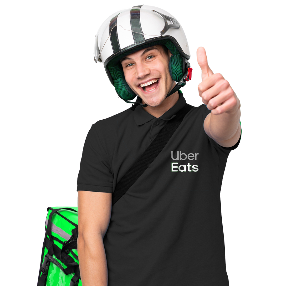 Uber Eats Courier During Delivery