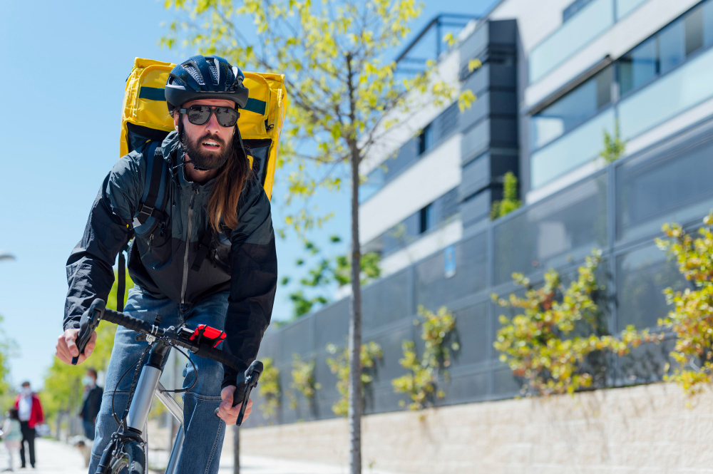 Znaki drogowe dla rowerzystów: kurier