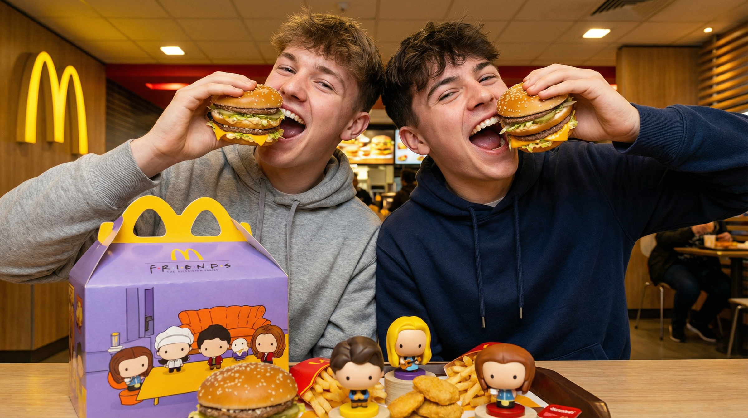 McDonald's figurines: happy friends