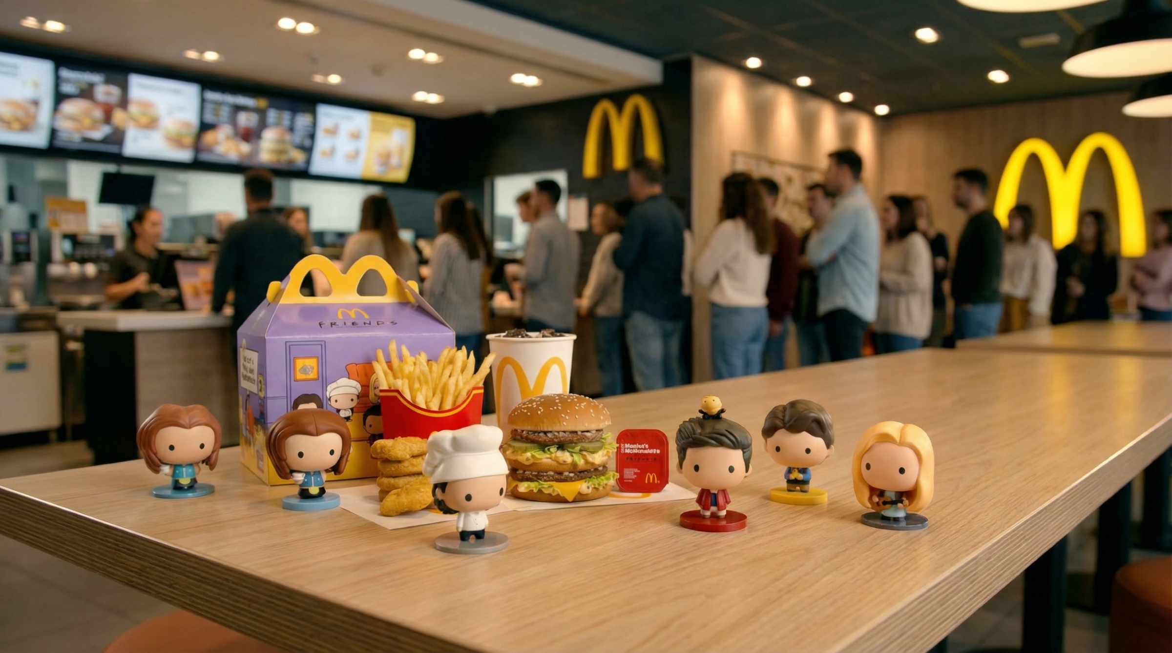 McDonald's figurines: restaurant interior