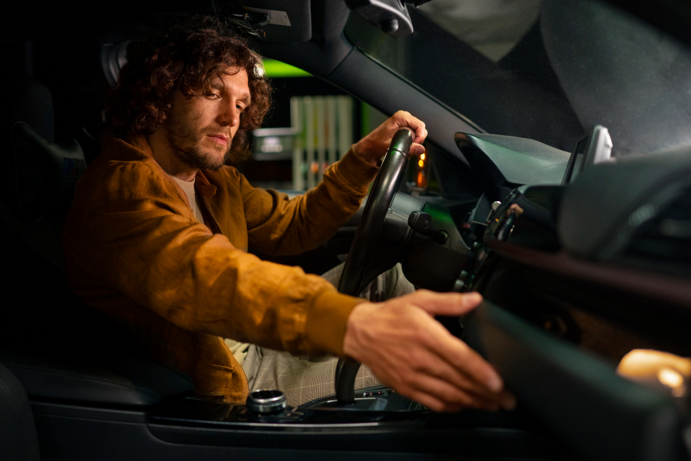 Nowe przepisy drogowe od marca: kierowca wewnątrz auta