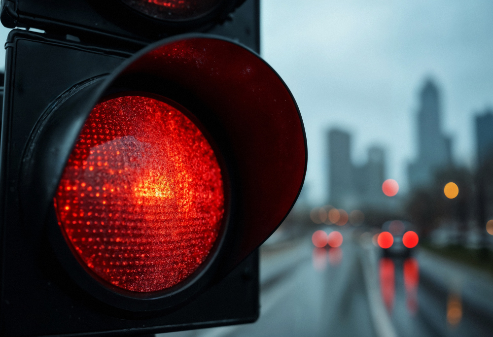 Jazda na 5.o: Przejazd na czerwonym świetle – jaki mandat? 8 Przejazd na czerwonym świetle: sygnalizator
