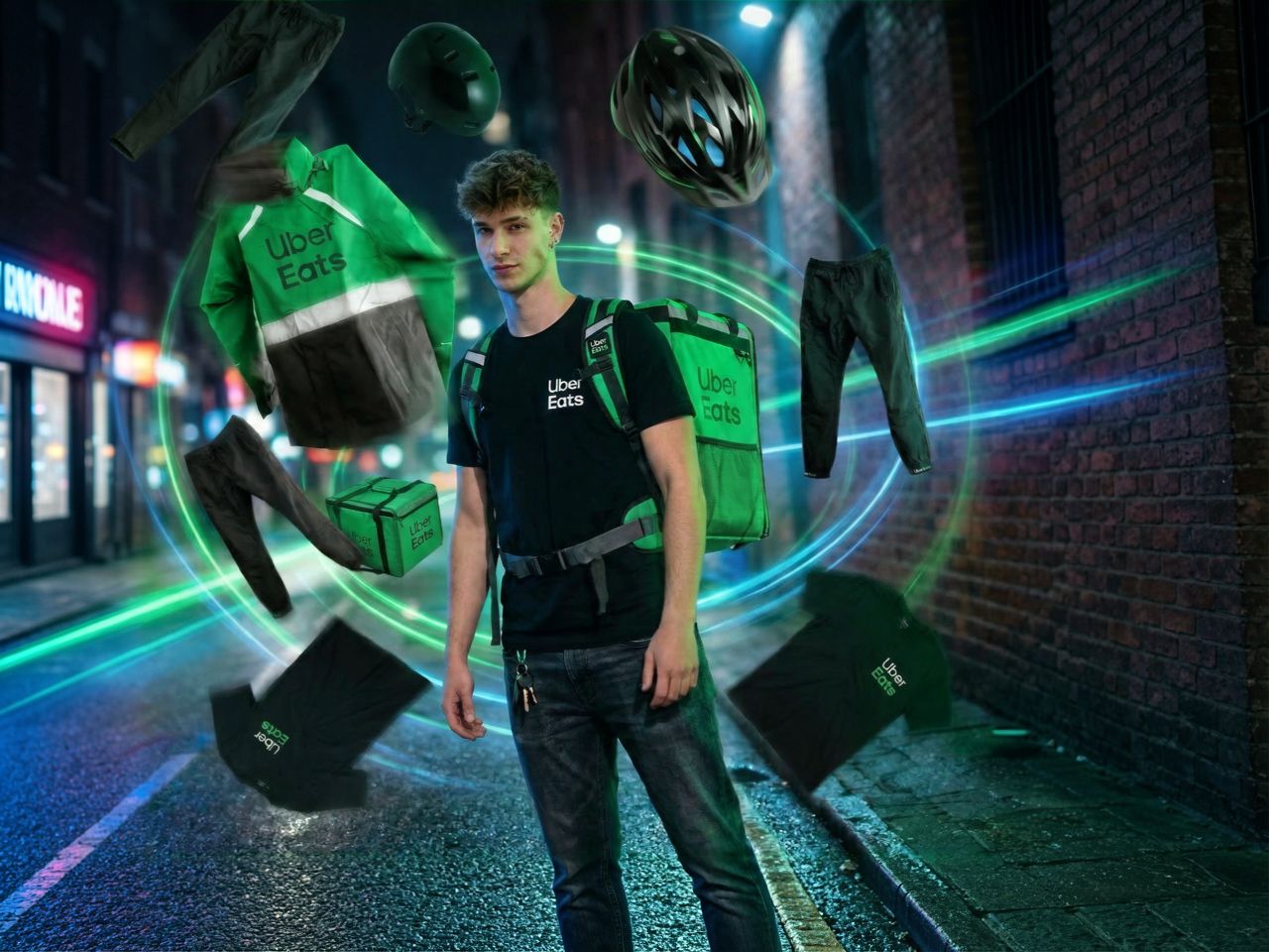 Dzień otwarty Uber Eats: kurier z plecakiem