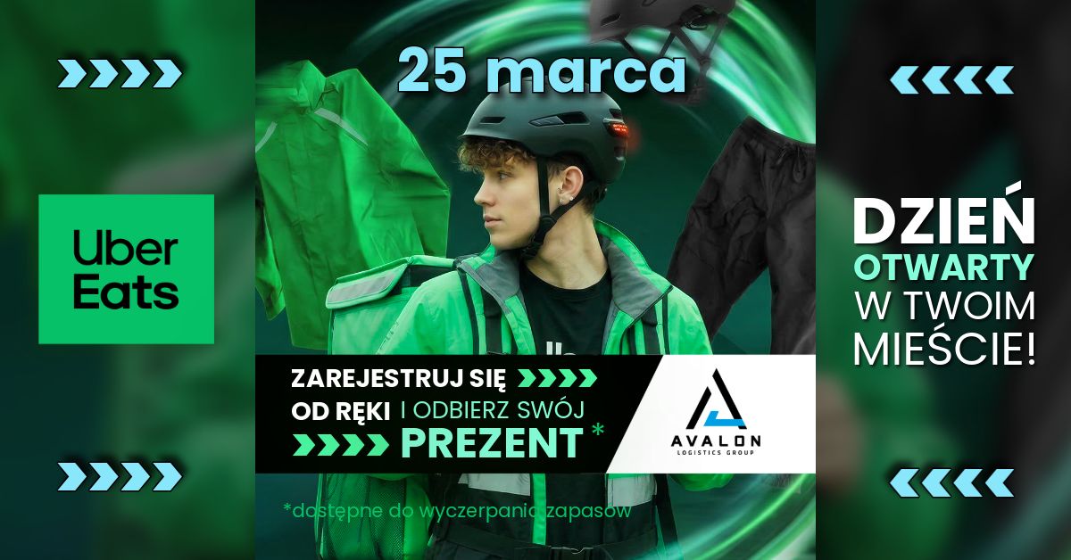 Dzień otwarty Uber Eats: banner ze szczegółami